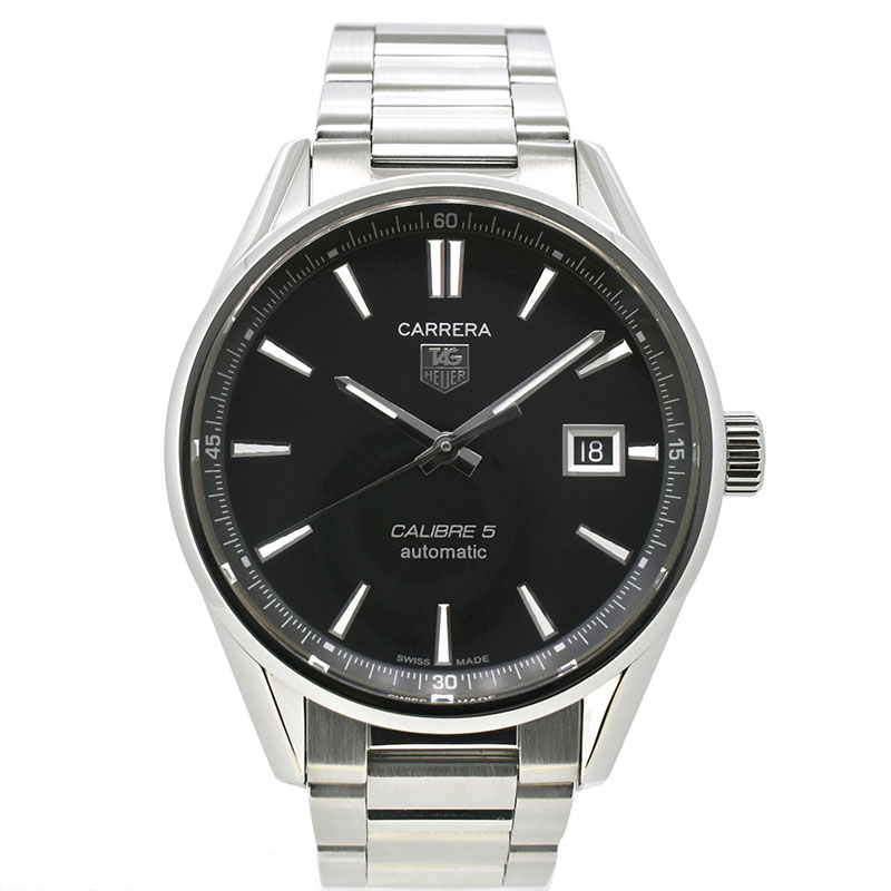 タグホイヤー　TAG HEUER　カレラ　キャリバー5　WAR211A.BA0782　SS　ブラック　39mm　USED　中古