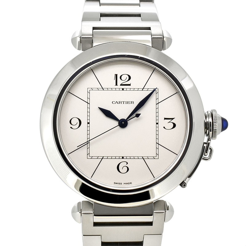 カルティエ　CARTIER　パシャ 42mm　W31072M7　SS　ホワイト　自動巻　USED　中古