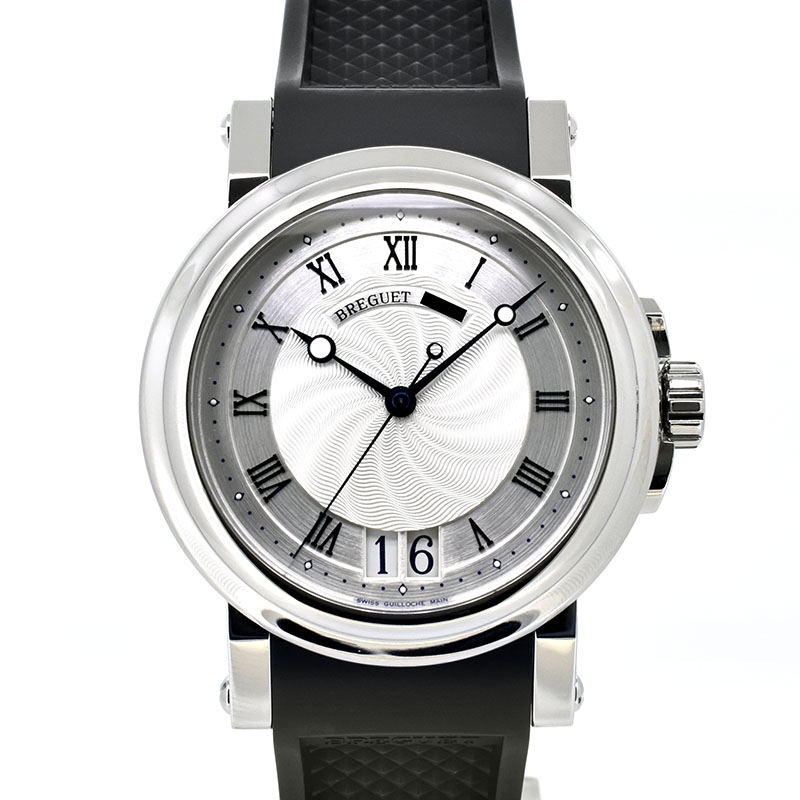 ブレゲ　BREGUET　マリーン2 ラージデイト　5817ST/12/5V8　SS　シルバー　39mm　ラバー　USED　中古