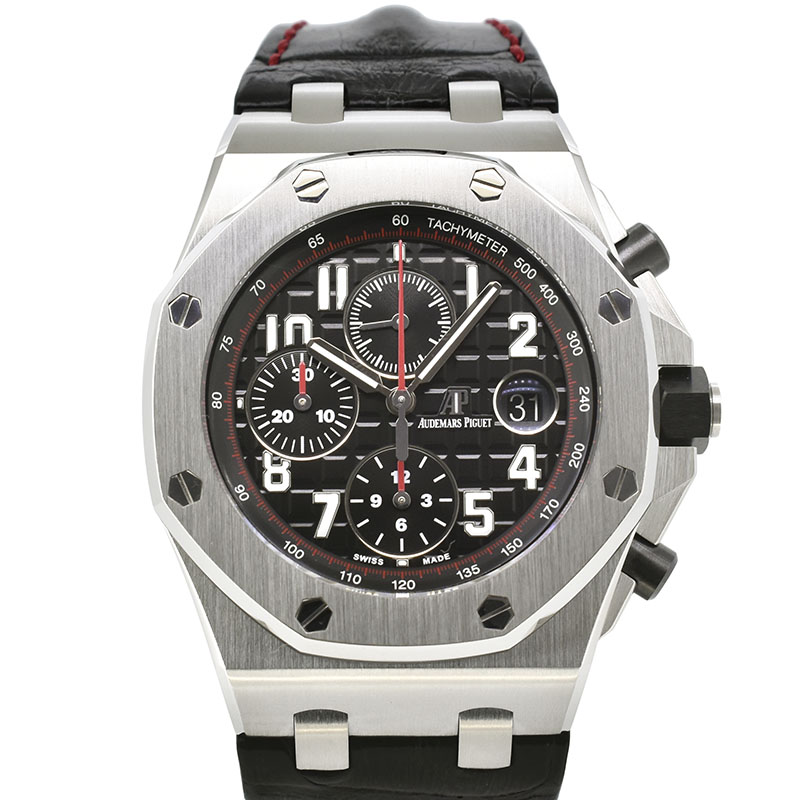 オーデマ・ピゲ　AUDEMARS PIGUET　ロイヤルオーク オフショア クロノグラフ　26470ST.OO.A101CR.01　革ベルト　ブラック　42mm　USED　中古