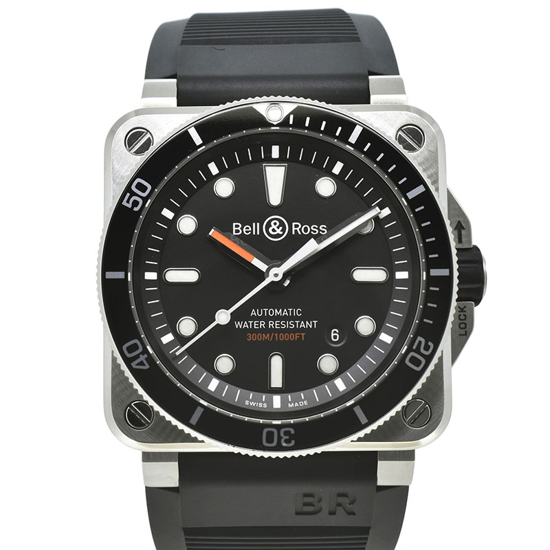 ベル＆ロス　BELL＆ROSS　BR0392-D-BL-ST/SRB　BR03-92　ダイバー　ラバー　42mm　USED　中古