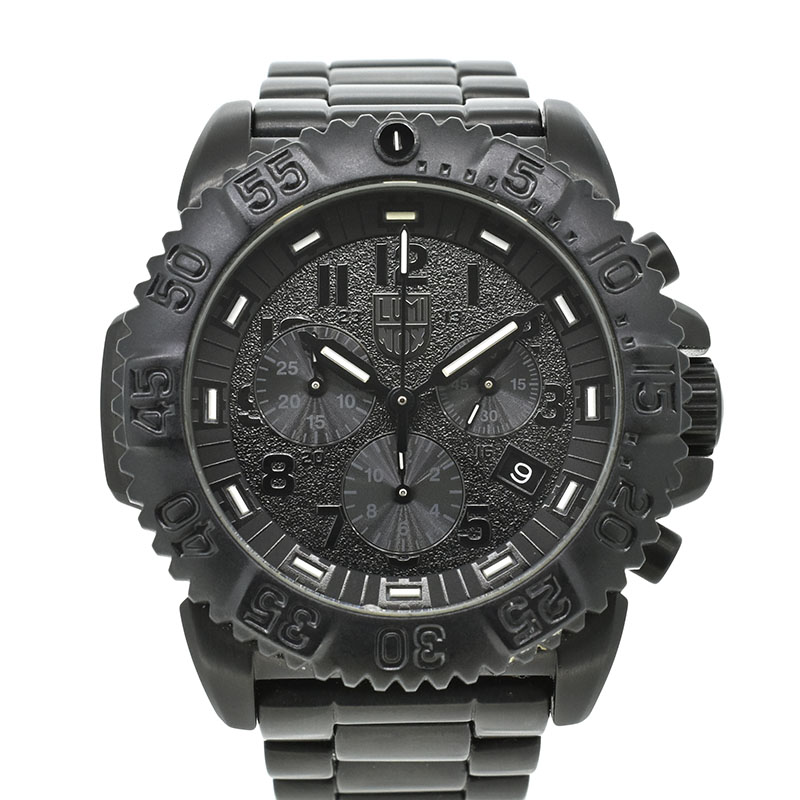 ルミノックス　LUMINOX　ネイビーシールズ カラーマーク クロノグラフ 3180シリーズ　Ref.3182.BO　ブラック　44mm　PVD　USED　中古