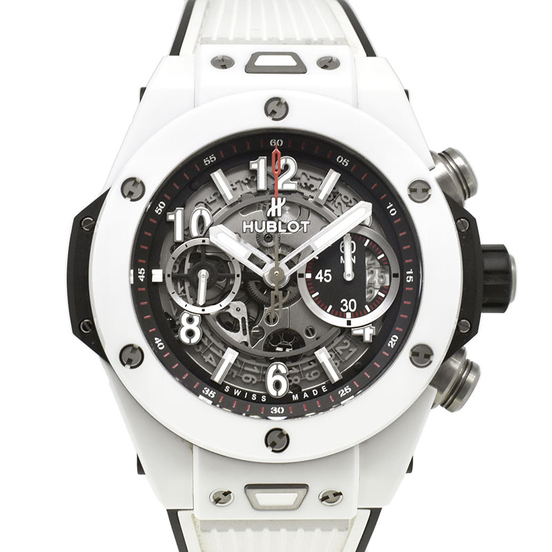 ウブロ　HUBLOT　ビッグバン  ウニコ　411.HX.1170.RX　ホワイト　45mm　セラミック　USED　中古