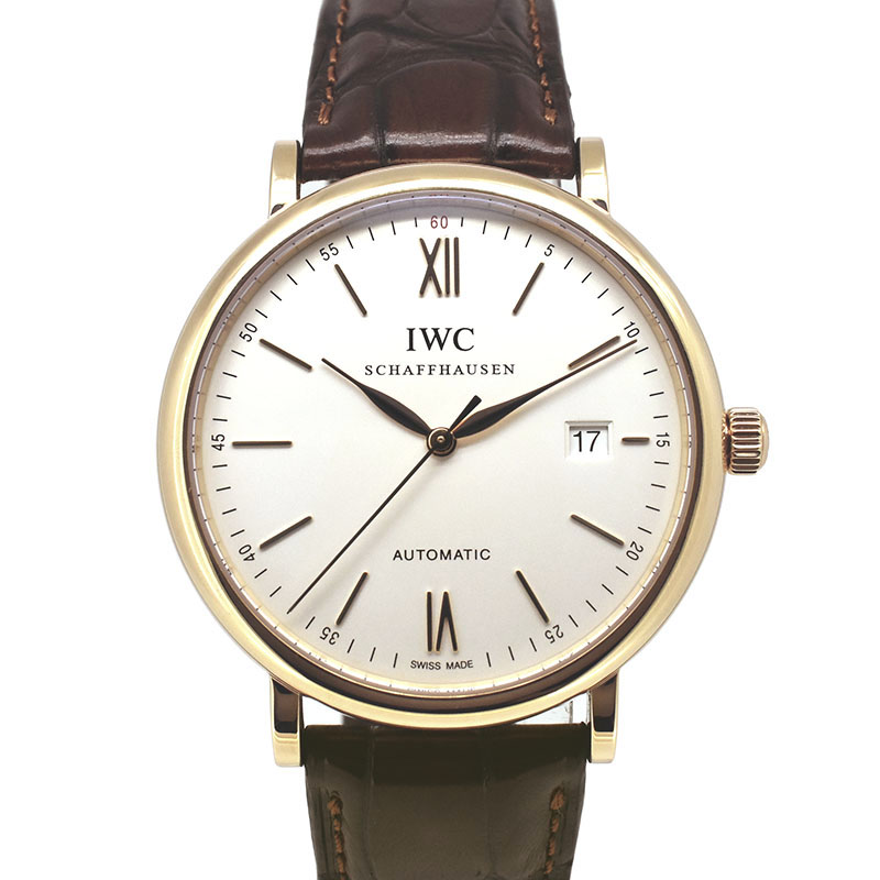 IWC　ポートフィノ　オートマティック　IW356504　18KRG　40mm　シルバー　革ベルト　USED　中古【現品1点限りSALE】当店通常価格￥748,000