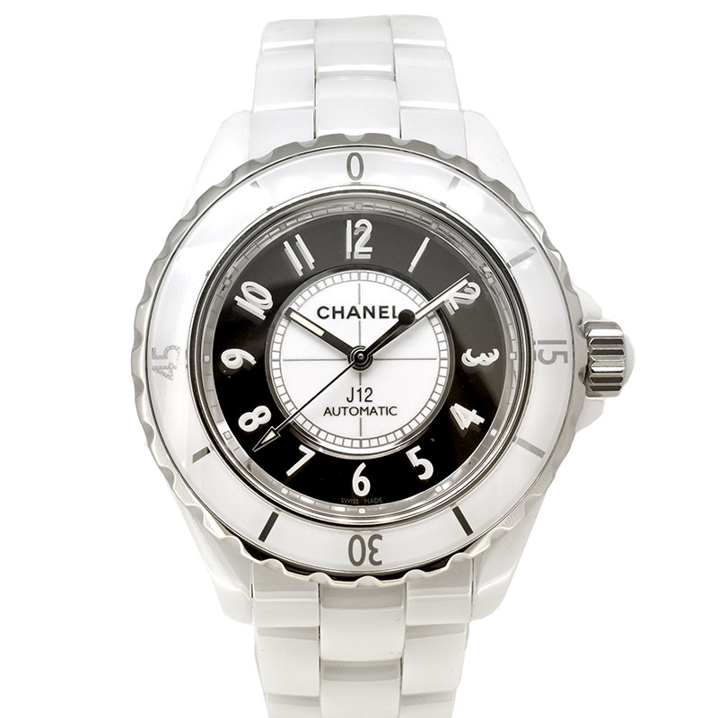 シャネル　CHANEL　J12　ミラー　H4862　38mm　自動巻き　ホワイト　世界1200本限定　USED　中古