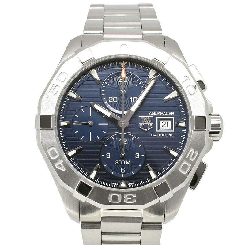タグホイヤー　TAG HEUER　アクアレーサー クロノグラフ　CAY2112.BA0925　キャリバー16　ブルー　43mm　USED　中古
