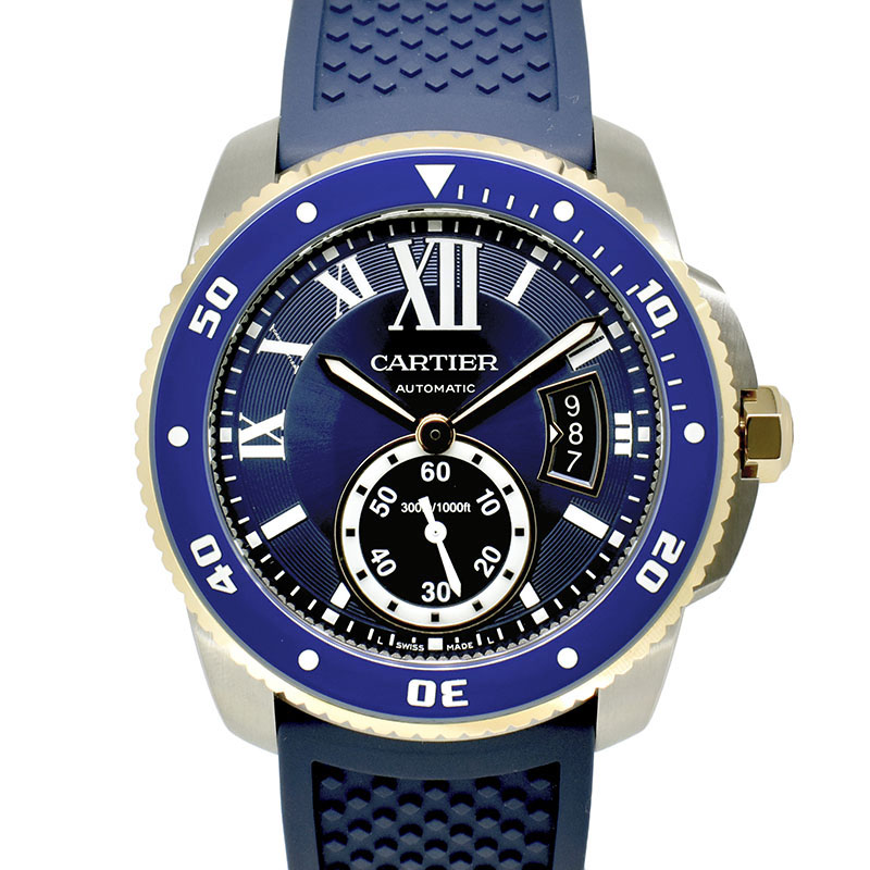 カルティエ　CARTIER　カリブル ドゥ カルティエ ダイバー　W2CA0008　ブルー　42mm　SS/18KPG　USED　中古