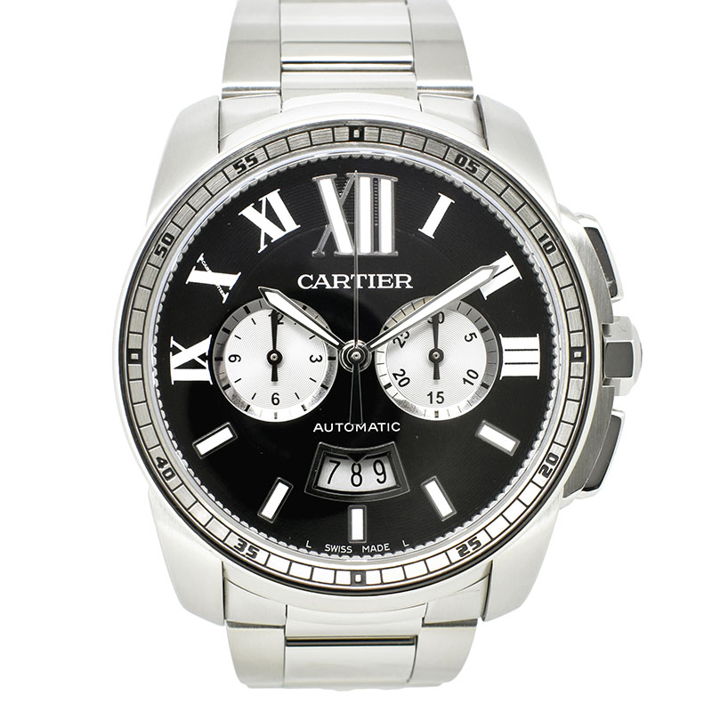 カルティエ　CARTIER　カリブル ドゥ カルティエ クロノグラフ　W7100061　ブラック　42mm　USED　中古