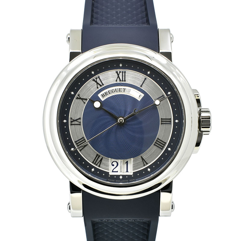 ブレゲ　BREGUET　マリーン2 ラージデイト　5817ST/Y2/5V8　SS　ブルー　39mm　ラバー　USED　中古