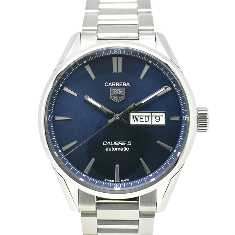 タグホイヤー　TAG HEUER　カレラ デイデイト キャリバー5　WAR201E.BA0723　41mm　ブルー　USED　中古