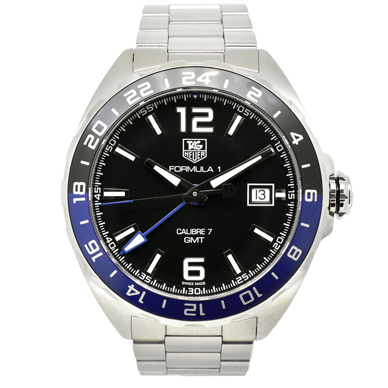 タグホイヤー　TAG HEUER　フォーミュラ1 GMT キャリバー7　WAZ211A.BA0875　ブラック　SS　41mm　USED　中古