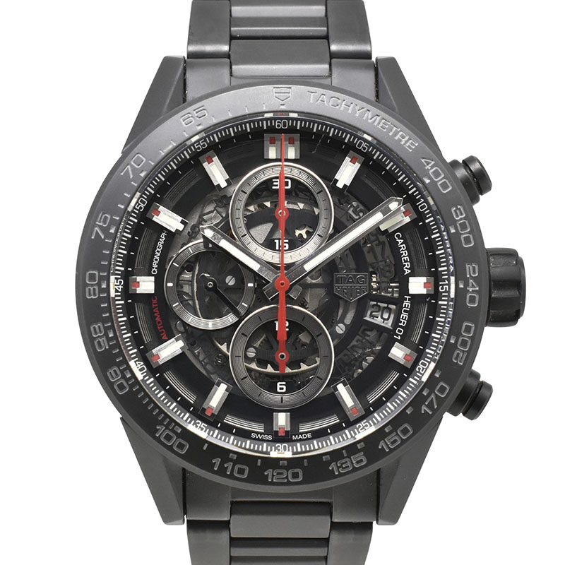 タグホイヤー　TAG HEUER　カレラ クロノグラフ キャリバー ホイヤー01 ブラックセラミック　CAR2090.BH0729　43mm　USED　中古