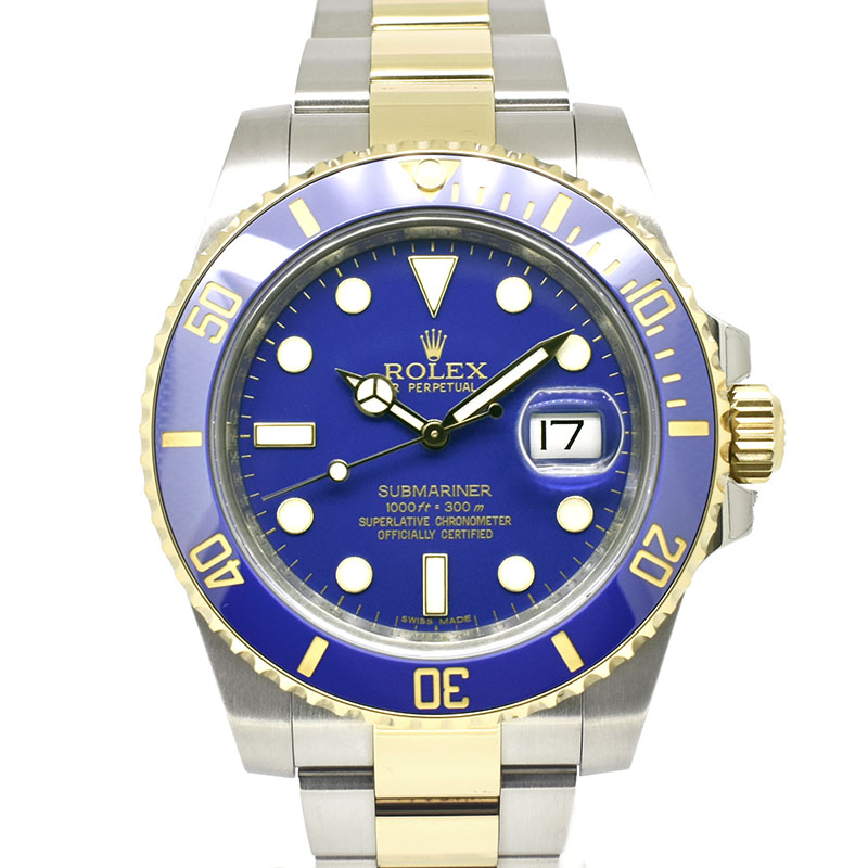 ロレックス　ROLEX　サブマリーナ デイト　Ref.116613LB　G番　マットブルー(つや無し)　SS×YG　40mm　USED　中古