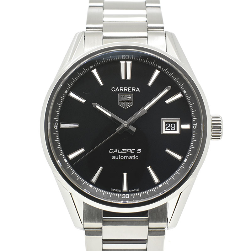タグホイヤー　TAG HEUER　カレラ　キャリバー5　WAR211A.BA0782　SS　ブラック　39mm　USED　中古
