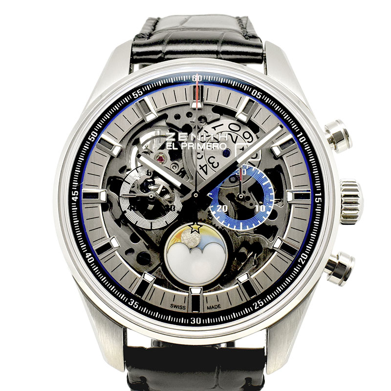 ゼニス　ZENITH　エルプリメロ クロノマスター グランドデイト フルオープン　03.2530.4047/78.C813　ムーンフェイズ　45mm　USED　中古