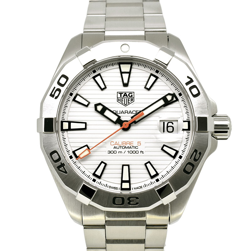 タグホイヤー　TAG HEUER　アクアレーサー キャリバー5　WBD2111.BA0928　自動巻き　41mm　ホワイト　USED　中古
