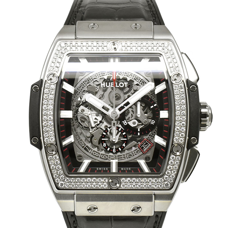 ウブロ　HUBLOT　スピリット オブ ビッグバン チタニウム ベゼルダイヤ  601.NX.0173.LR.1104　51mm×45mm　USED　中古