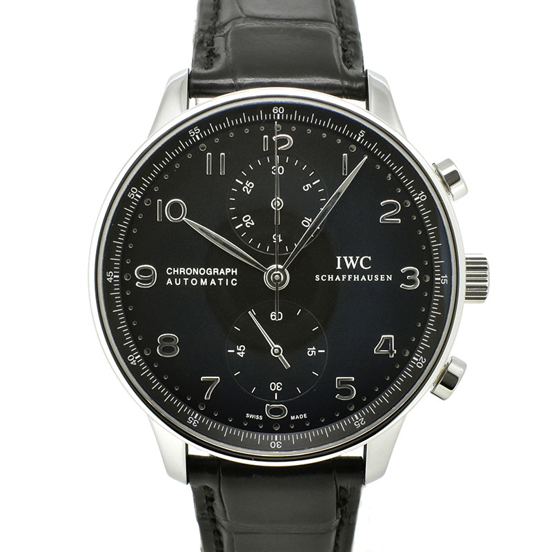 IWC　ポルトギーゼ クロノグラフ　IW371447　ブラック　41mm　USED　中古