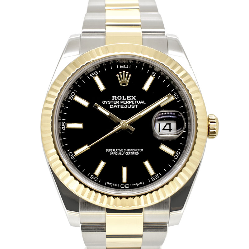ロレックス　ROLEX　デイトジャスト41　126333　ブラック　SS×18KYG　USED　中古