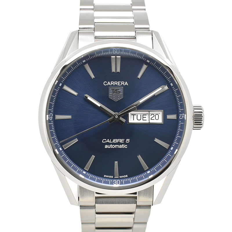 タグホイヤー　TAG HEUER　カレラ デイデイト キャリバー5　WAR201E.BA0723　41mm　ブルー　USED　中古