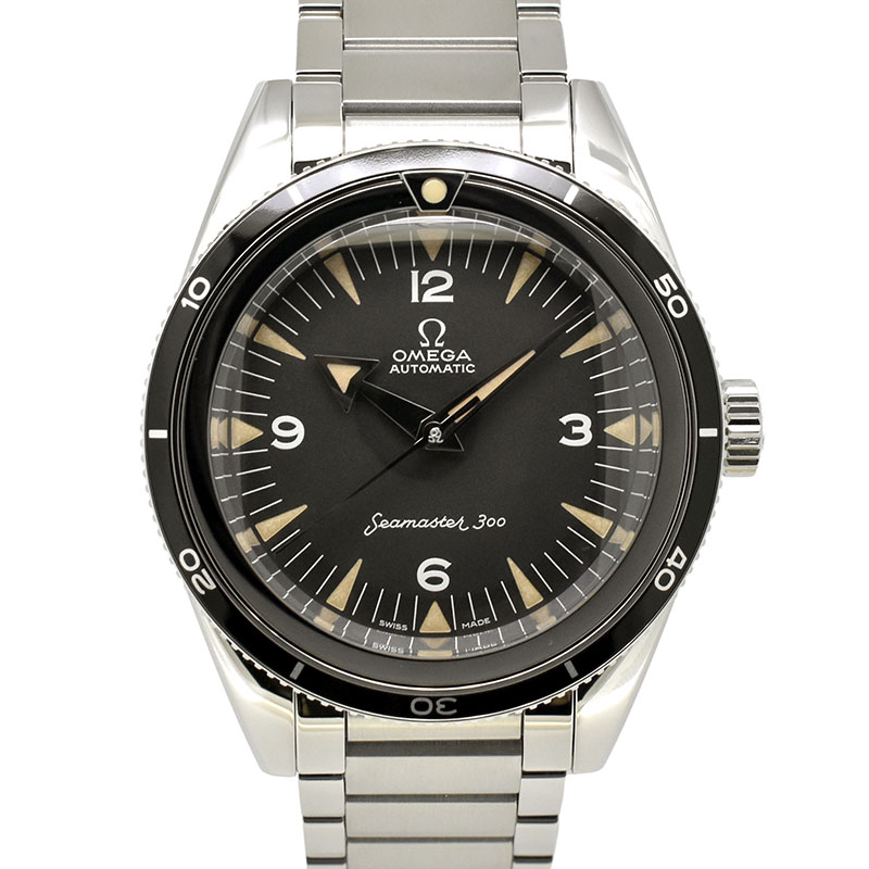 オメガ　OMEGA　シーマスター300 マスタークロノメーター 1957 トリロジー　234.10.39.20.01.001　SS　ブラック　39mm　世界3557本限定　USED　中古