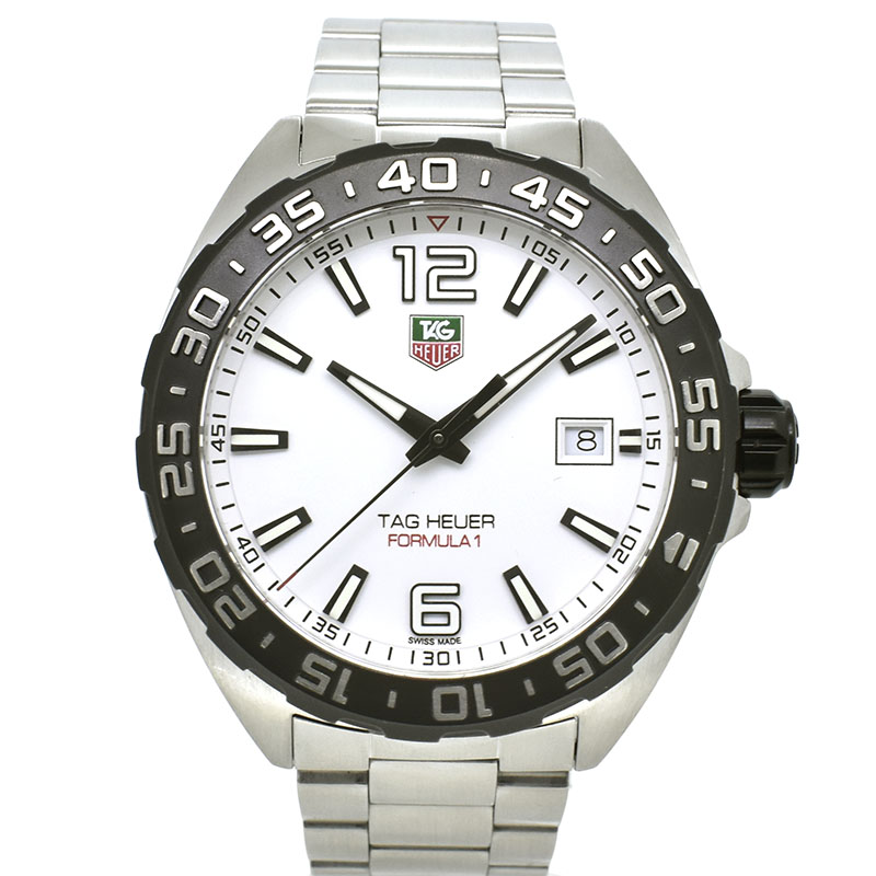 タグホイヤー　TAG HEUER　フォーミュラ1　WAZ1111.BA0875 　ホワイト　クォーツ　SS　41mm　USED　中古