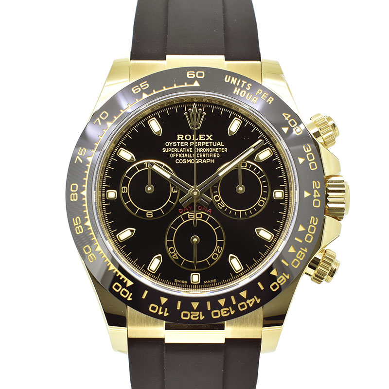 ロレックス　ROLEX　デイトナ　116518LN　18KYG　ブラック　ラバーベルト　国内正規品　未使用品