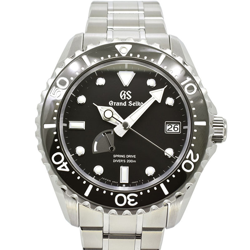 セイコー　SEIKO　グランドセイコー スプリングドライブ ダイバーズ　SBGA229　ブラック　44.2mm　マスターショップ限定　USED　中古