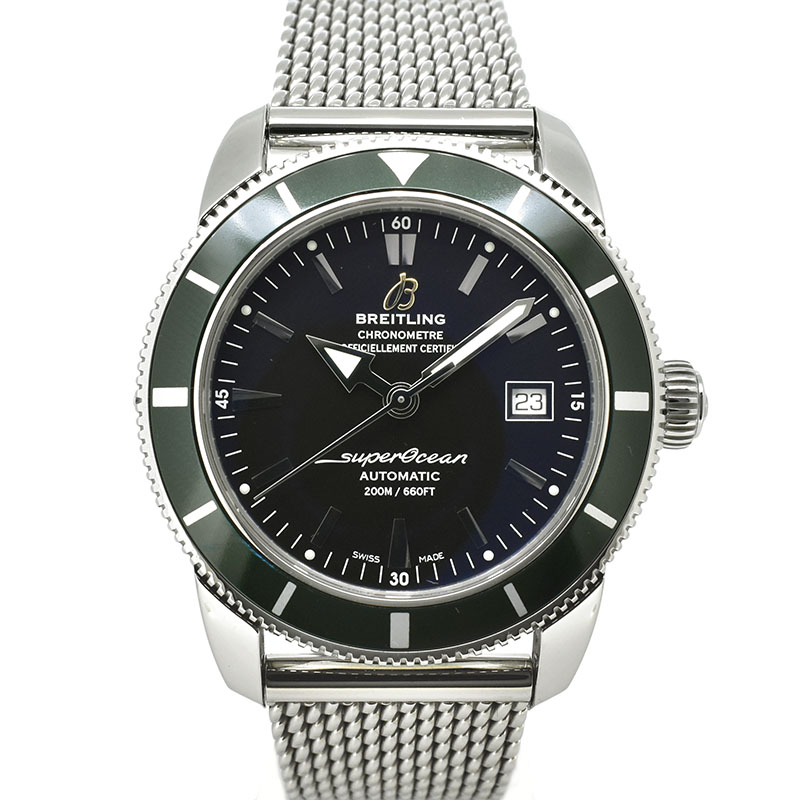 ブライトリング　BREITLING　スーパーオーシャンヘリテージ42　A170B04OCA　ブラック　グリーンベゼル　USED　中古