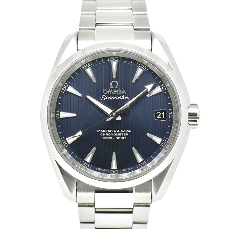 オメガ　OMEGA　シーマスター アクアテラ マスターコーアクシャル　231.10.39.21.03.002　ブルー　38.5mm　USED　中古