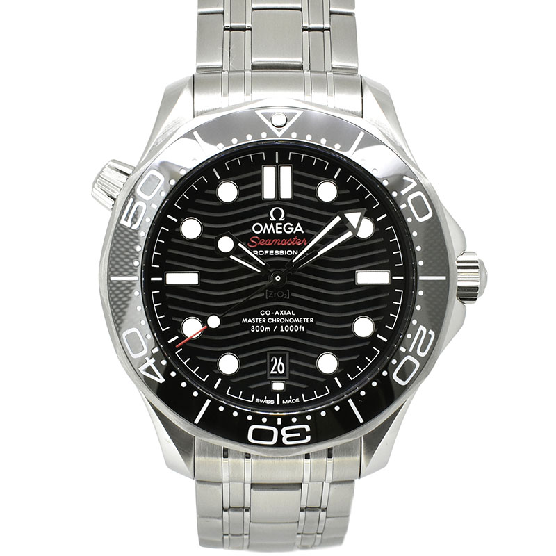 オメガ　OMEGA　シーマスター300 コーアクシャル マスタークロノメーター　210.30.42.20.01.001　ブラック　42mm　USED　中古