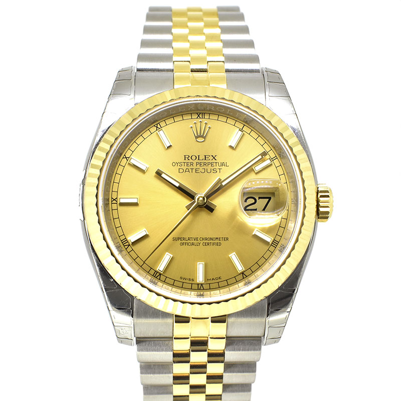 ロレックス　ROLEX　デイトジャスト　116233　ランダム番　シャンパン　SS/18KYG　36mm　未使用品