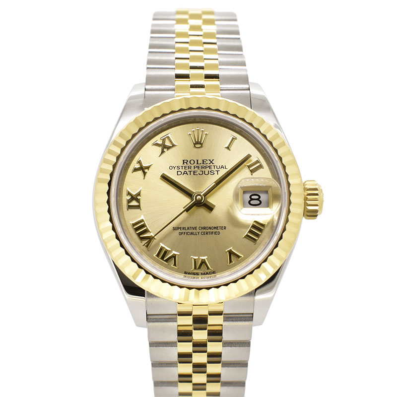 ロレックス　ROLEX　レディ デイトジャスト 28　279173　シャンパン　SS×YG　国内正規品　未使用品
