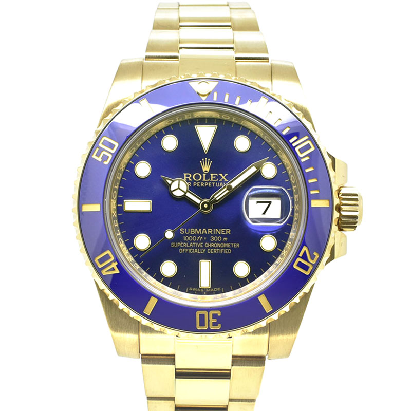 ロレックス　ROLEX　サブマリーナデイト　116618LB　18KYG　ブルー　40mm　USED　中古