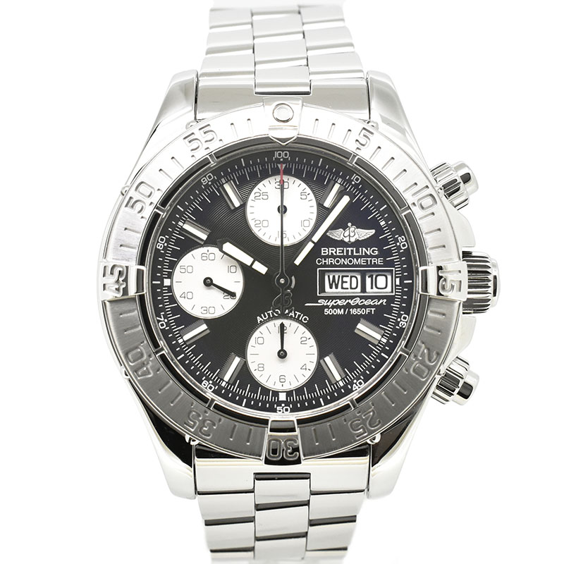 ブライトリング　BREITLING　クロノスーパーオーシャン　A111B83PRS　ブラック　42mm　SS　USED　中古