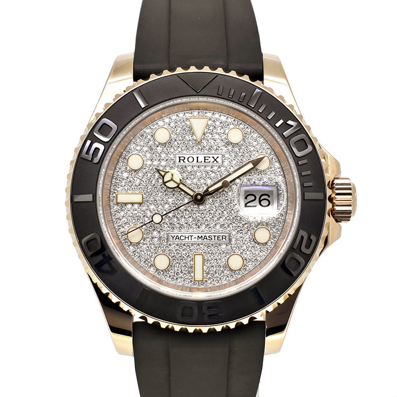 ロレックス　ROLEX　ヨットマスター40 パヴェダイヤ　Ref.116655　エバーローズゴールド　ラバー　USED　中古