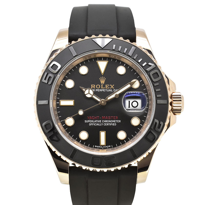 ロレックス　ROLEX　ヨットマスター40　Ref.116655　エバーローズゴールド　ブラック　ラバー　USED　中古