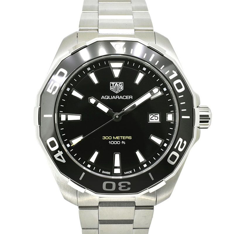 タグホイヤー　TAG HEUER　アクアレーサー 300M　WAY101A.BA0746　43mm　ブラック　SS　クォーツ　USED　中古
