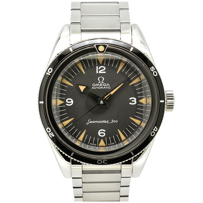 オメガ　OMEGA　シーマスター300 マスタークロノメーター 1957 トリロジー　234.10.39.20.01.001　SS　ブラック　39mm　世界3557本限定　USED　中古