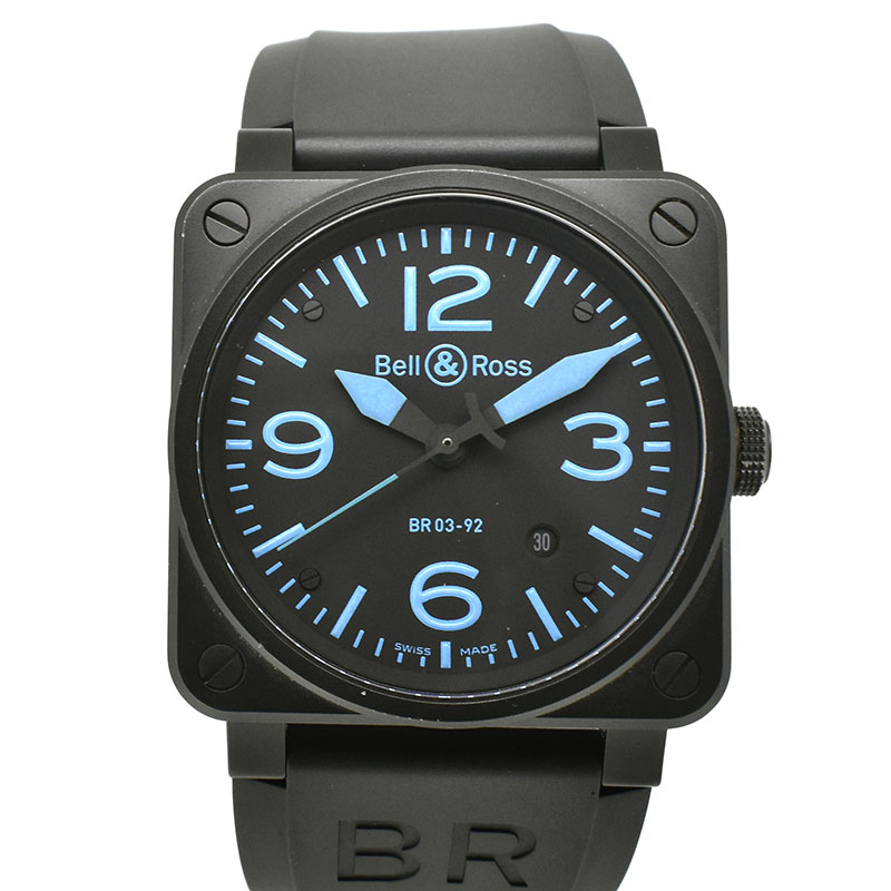 ベル＆ロス　BELL＆ROSS　BR03-92　ブルー　PVD　42mm　自動巻　USED　中古