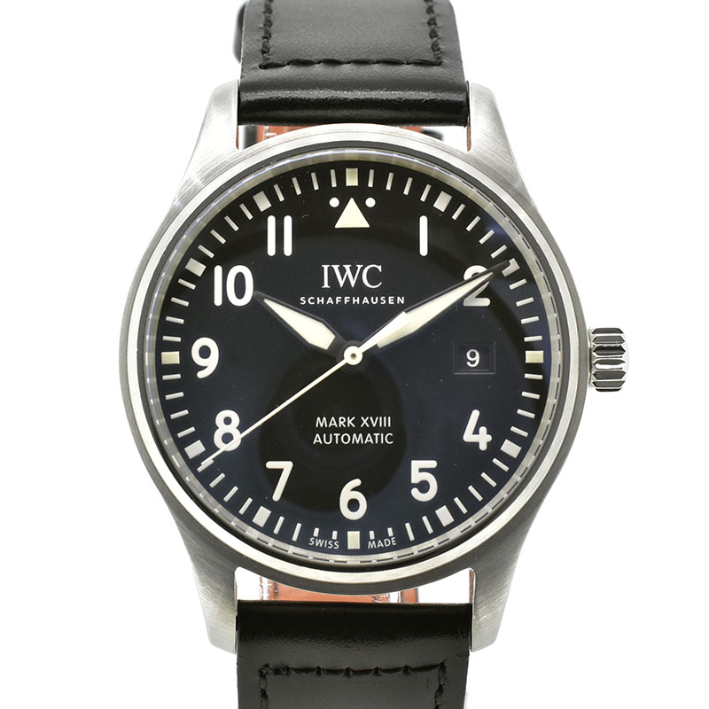 IWC　パイロットウォッチ　マーク18　IW327001　ブラック　革　40mm　USED　中古