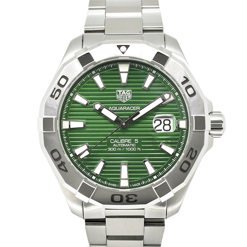 タグホイヤー　TAG HEUER　アクアレーサー キャリバー5　WAY2015.BA0927　43mm　グリーン　USED　中古