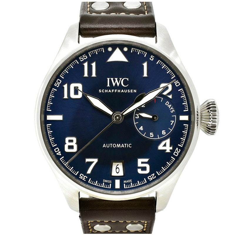 IWC　ビッグパイロットウォッチ　プティ・プランス　IW500908　46.2mm　ブルー　革ベルト　世界1000本限定　USED　中古
