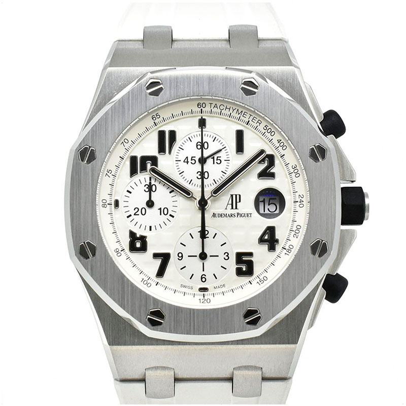 オーデマ・ピゲ　AUDEMARS PIGUET　ロイヤルオーク オフショアクロノグラフ　26170ST.OO.D091CR.01　アイボリー　ラバーベルト　42mm　USED　中古