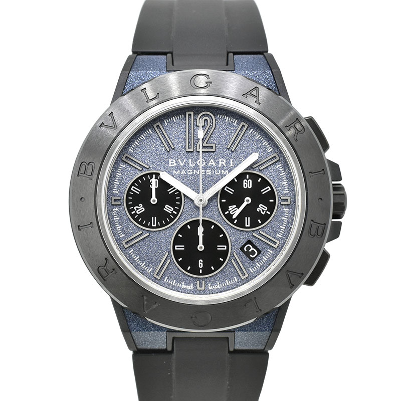 ブルガリ　BVLGARI　ディアゴノ　マグネシウム　クロノグラフ　DG42C3SMCVDCH　セラミック　ラバー　42mm　USED　中古