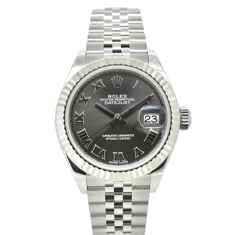 ロレックス　ROLEX　レディ デイトジャスト 28　279174　グレーローマ　SS×WG　USED　中古