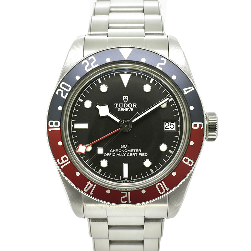 チューダー(チュードル)　TUDOR　ヘリテージ ブラックベイ GMT 青赤ベゼル　79830RB　41mm　ブラック　USED　中古
