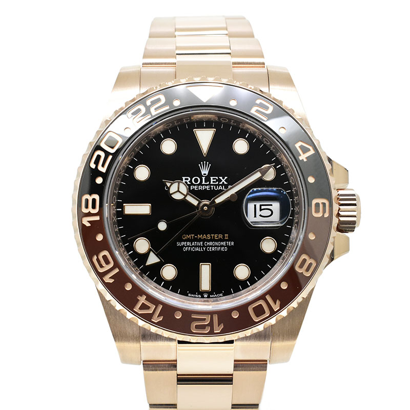 ロレックス　ROLEX　GMTマスター2　126715CHNR　ブラウン/ブラックベゼル　40mm　18KERG　USED　中古