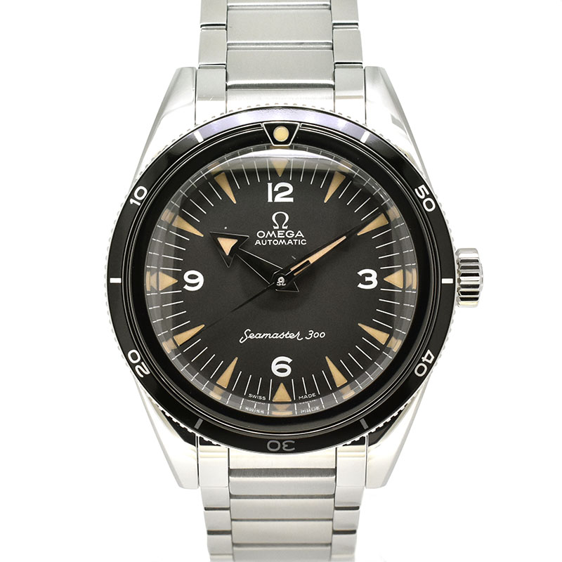 オメガ　OMEGA　シーマスター300 マスタークロノメーター 1957 トリロジー　234.10.39.20.01.001　SS　ブラック　39mm　世界3557本限定　USED　中古