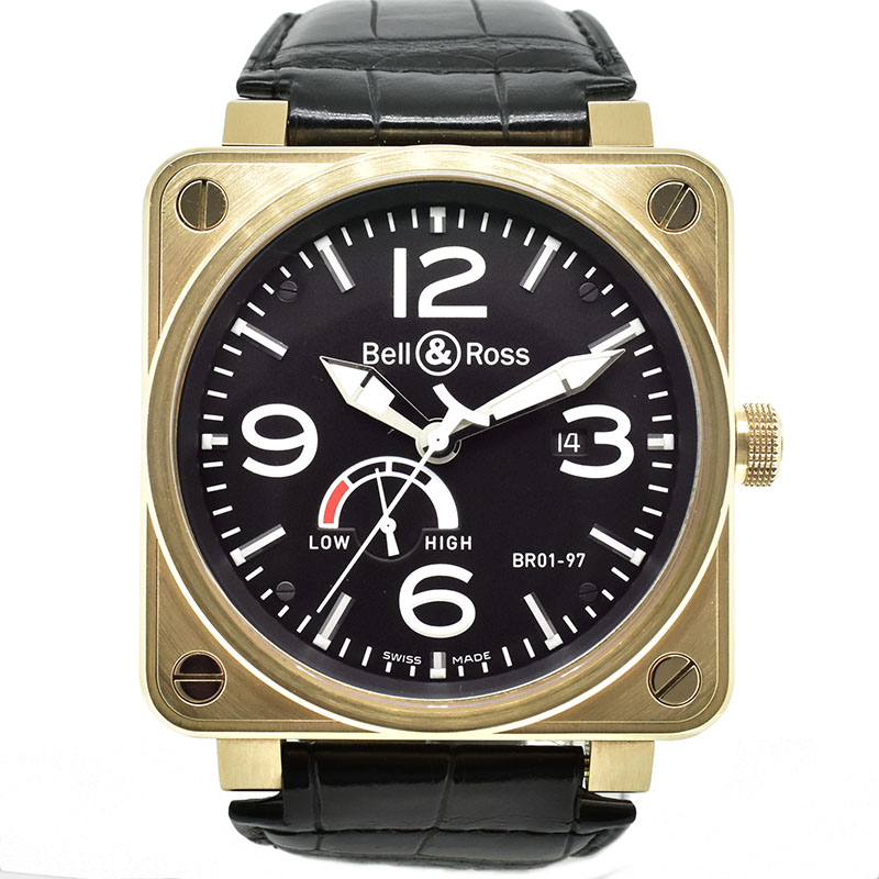 ベル＆ロス　BELL＆ROSS　リザーブ・ド・マルシェ　BR01-97PG-AL　46mm　ブラック　18KPG　世界250本限定  USED　中古